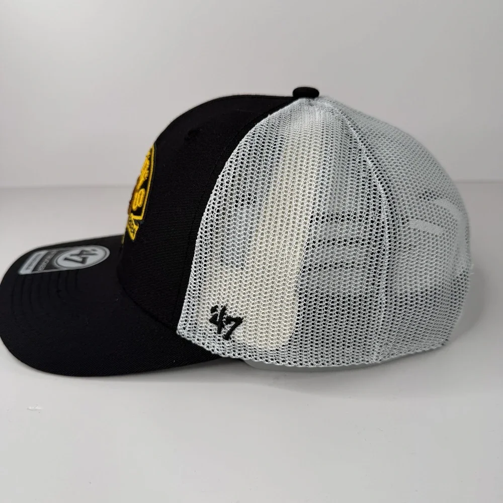 Boston Bruins Hat Cap Snap Back Mens OSFA Black NHL Hockey 47 Trucker Centennial